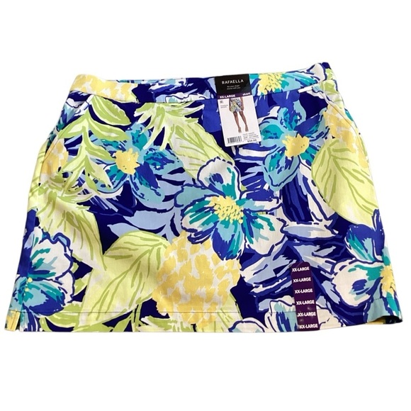 Rafaella Stretch Skort, Ceramic Floral Print - Size XXL NEW RSBSE104 Dopamine - Picture 1 of 11